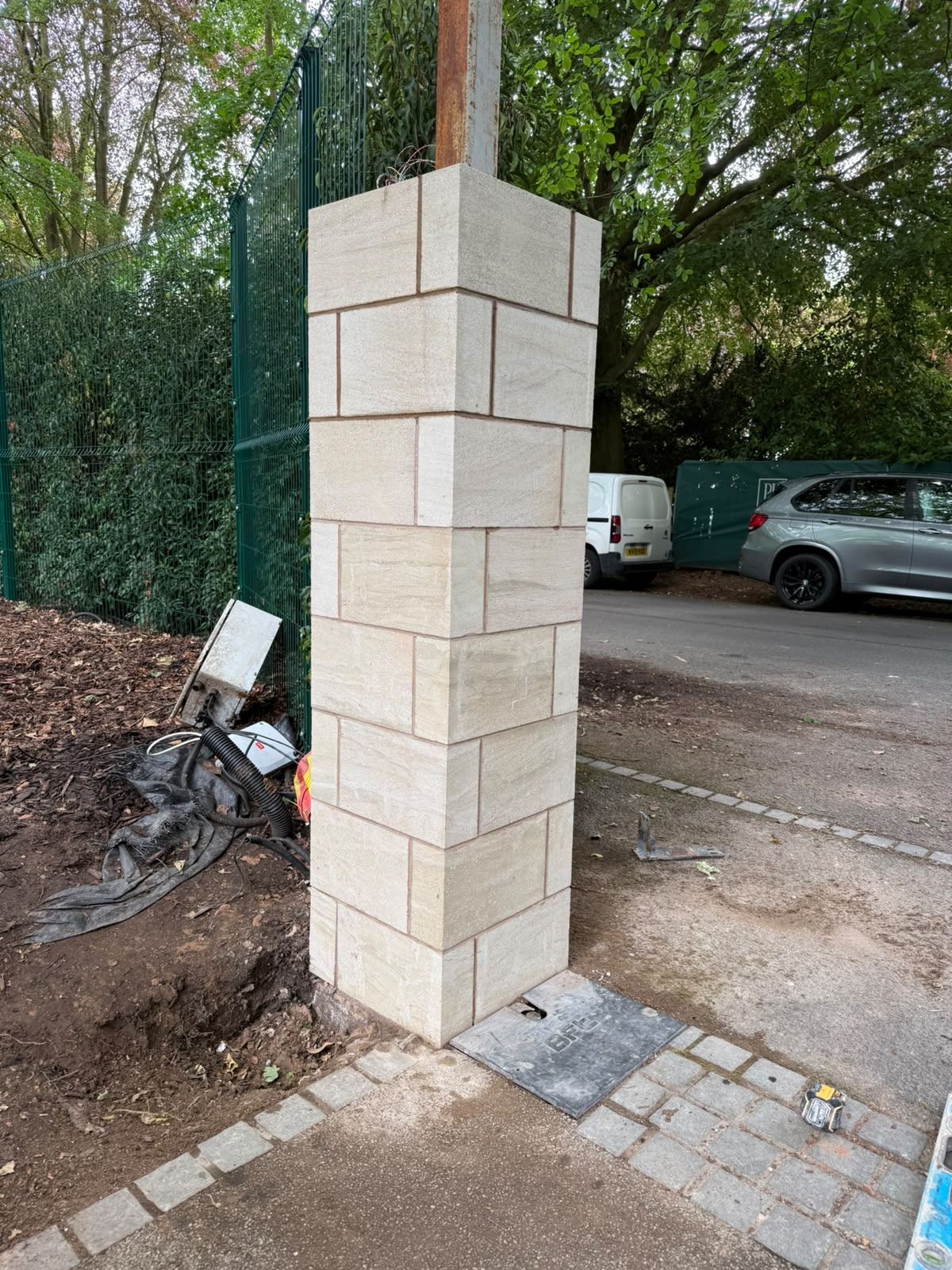 Completed garden wall